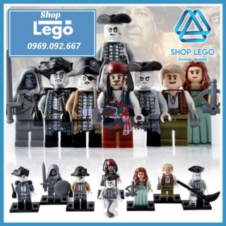 Xếp hình Cướp biển vùng Caribe Jack Sparrow - Carina - Salazar - Henry Lego Minifigures Pogo PG8048