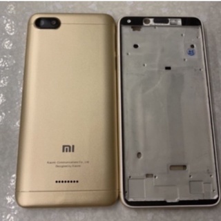Bộ vỏ điện thoại full zin Xiaomi Redmi 6A - bộ gồm lưng, sường, phím bấm, kính camera