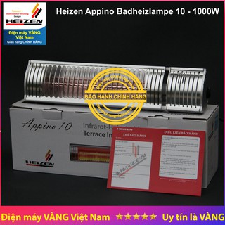 Đèn sưởi nhà tắm cao cấp Heizen Appino 10 không chói mắt 1000W có điều khiển từ xa