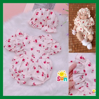 𝗧𝗮̣̆𝗻𝗴 𝗺𝘂̃ Body cho bé gái size 4-12kg  Vải thô hoa mềm mát