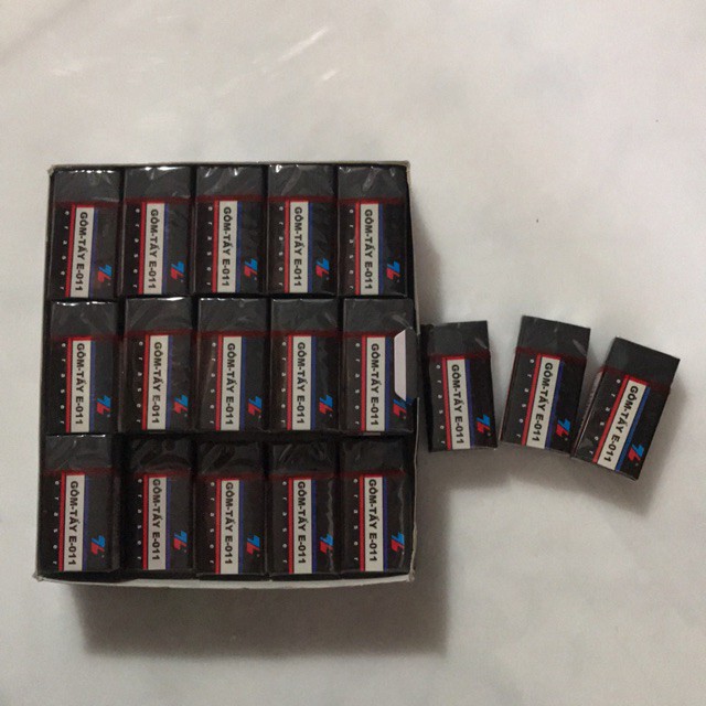 Gôm tẩy đen E011, gôm đen E011, tẩy đen E011 (5 cục)