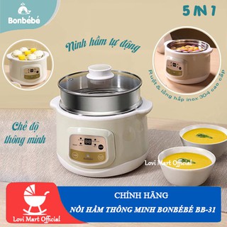 [CHÍNH HÃNG] NỒI HẦM CÁCH THỦY THÔNG MINH 5IN1 BONBEBE BB-31 [ LOVI MART ]