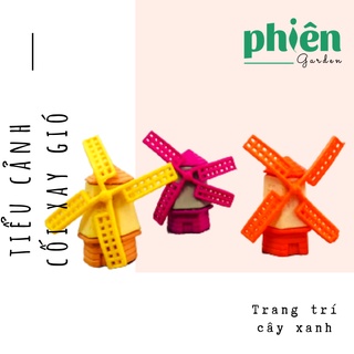 Cối Xay Gió trang trí tiểu cảnh, sen đá, terrarium, Phụ kiện Tiểu cảnh mini