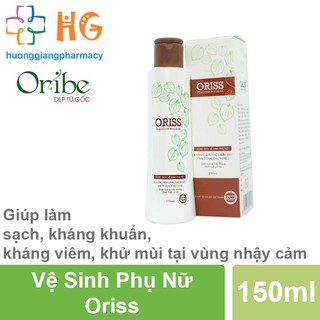 Dung dịch vệ sinh phụ nữ Oriss Feminine Hygiene - Giúp làm sạch, kháng khuẩn, khử mùi tại vùng nhậy cảm (Lọ 150ml)