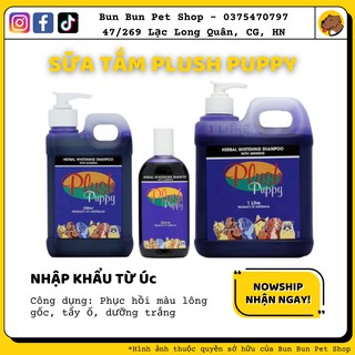 Dầu tắm trắng, tẩy ố giữ màu tinh chất sâm Plush Puppy 100ml - Herbal Whitening Shampoo with Ginseng 5.0