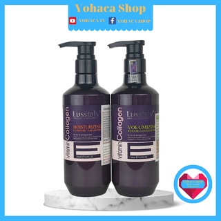 Cặp Gội Xả Lusstaly vitamin E chống rụng tăng phồng 500ml