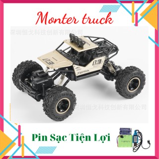 Xe Địa Hình Monter Truck Điều Khiển Từ Xa Maxis 03 Vỏ Thép Mạnh Mẽ - Bền Bỉ ( Tặng Kèm Pin Và Cáp Sạc)