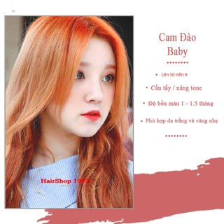 Thuốc Nhuộm Tóc Màu Cam Đào BABY ORANGE ( Tặng Oxi + Tẩy )  Lên Từ Level 8