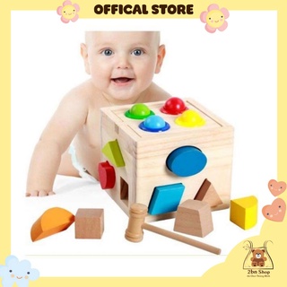 HỘP GỖ THẢ KHỐI ĐỒ CHƠI GỖ CHO BÉ