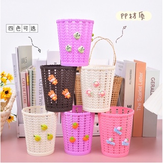 Ống Đựng Bút Gắn Sticker Dễ Thương Giỏ Đựng Cọ Đồ Dùng Đa Năng Gắn Hình Hoạt Hình