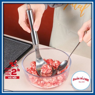 Muôi nặn thịt viên inox tiện lợi - Thìa nặn thịt viên, nặn mọc, chả cá tiện ích Br01457