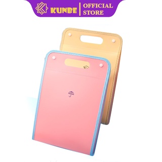 Túi Đựng Clearbag Lưu Trữ Tài Liệu Bài Kiểm Tra KUNBE Có 12 Ngăn Đựng Tiện Dụng (giao màu ngẫu nhiên )