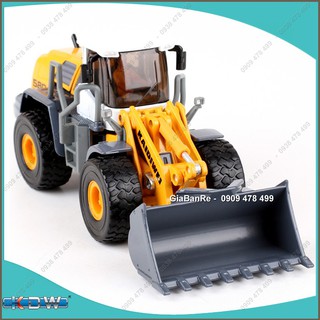 Mô Hình Kim Loại Xe Ủi Hạng Nặng 4 Bánh Hơi - Tỉ Lệ 1:50 Vàng - KDW - 9928