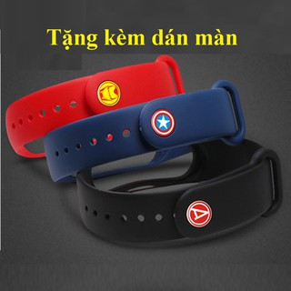 [Tặng dán màn] Combo bộ 3 dây Avengers dành cho Xiaomi miband 3 miband 4