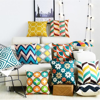 [ Hàng Cao Cấp ] Vỏ Gối Tựa Lưng, gối Sofa,Gối Trang Trí Họa Tiết Hình Học vải bố dày dặn cao cấp