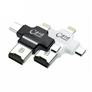 Đầu đọc thẻ đa năng 3 in 1 kiêm đầu OTG cho điện thoại - Đầu đọc thẻ đa năng