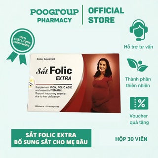 Viên uống Sắt Folic Extra bổ sung sắt cho mẹ bầu, ngăn ngừa thiếu máu, bồi bổ cơ thể