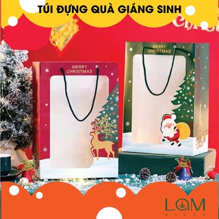 Túi Đựng Quà Giáng Sinh - Túi Trong Suốt Đựng Quà Giáng Sinh 33X23X14CM MẪU MỚI