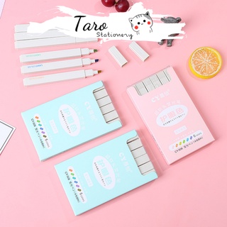 Set 6 Bút Đánh Dấu highlight vuông Morandi B01 Nhiều Màu Tiện Lợi Taro Stationery