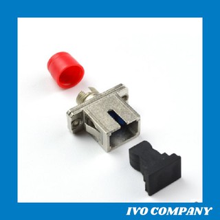 Khớp Nối Đầu Sợi Quang Coupler SC-FC Kim Loại Màu Đen