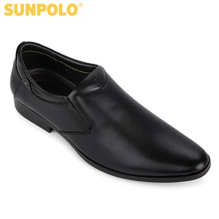 Giày nam da bò SUNPOLO Đen SPH264