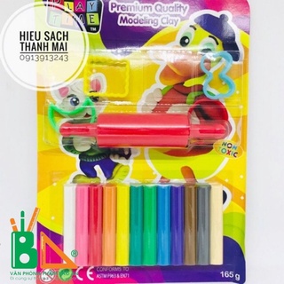 Đất nặn 12 màu có khuôn, lăn 165g 002-4SMR12165