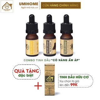 Combo 3 loại Tinh Dầu UMIHOME gồm Ngọc Lan Tây, Gỗ Hồng, Hương Thảo (10mlx3) hữu cơ nguyên chất