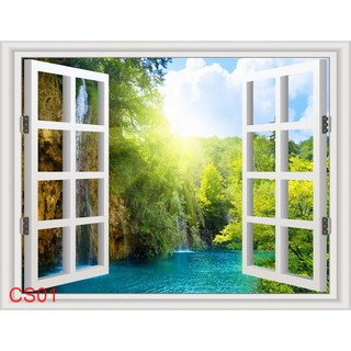 TRANH DÁN TƯỜNG CỬA SỔ - TRANH DÁN TƯỜNG 3D GIÁ RẺ