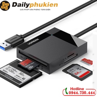Đầu đọc thẻ nhớ đa năng SD/TF/CF/MS Ugreen 30231 chuẩn USB 3.0 dài 1m dailyphukien