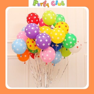Bóng chấm bi nhiều màu sắc - bóng trang trí sinh nhật - size 12 inch set 10 cái