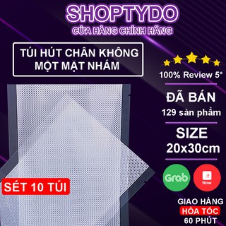 Set 100 túi hút chân không thực phẩm một mặt nhám SHOPTYDO dùng được cho tất cả các loại máy hút chân không
