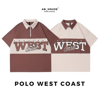 Áo thun polo WEST COAST tay lỡ form rộng unisex nam nữ Ulzzang (Ảnh thật/Có sẵn)