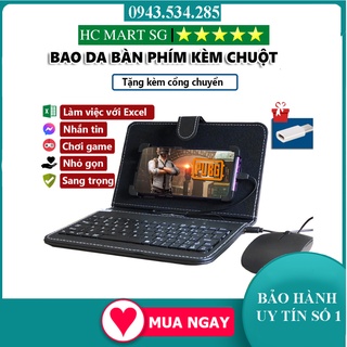Bàn phím chơi game dành cho điện thoại, Bao da bàn phím kèm chuột cho điện thoại, máy tính bảng [SALE LỚN] {SIÊU SALE}