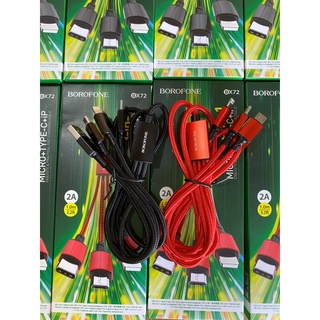 Cáp sạc 3 đầu BOROFONE 1m