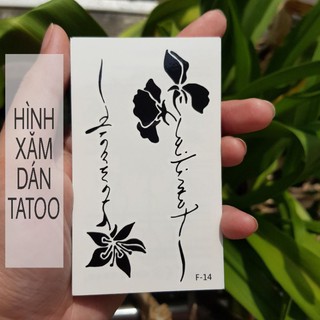 Hình xăm hoa chữ nghệ thuật familia, dreamer f14. Xăm dán tatoo mini tạm thời, size <10x6cm