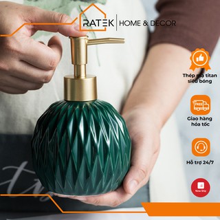 Bình Đựng Sữa Tắm dầu gội, Bình đựng nước rửa tay 400ml Mẫu Hoàng Gia Không Phủ Bóng