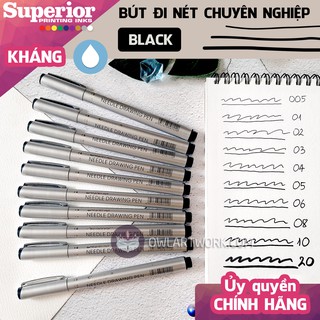 [CHÍNH HÃNG] Bút Line KHÁNG NƯỚC Vẽ Kỹ Thuật Superior
