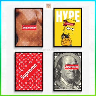 Tranh Hypebeast-Supreme,LV,Off-White 30x40,40x50 - Tranh Decor- Độc Lạ,Trang Trí Phòng Hypebeast,Sneakerhead