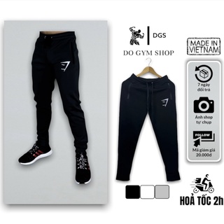 Quần dài tập gym nam DO GYM SHOP logo thêu, thun co giãn 4 chiều thoáng mát