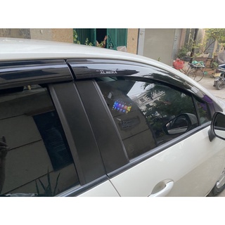 Vè Che Mưa Xe Nissan Almera 2021 2022 Cao Cấp Màu Đen Chất liệu nhựa ABS