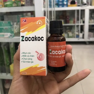Zacakoc dung dịch chấm mụn cóc, chai sừng, sùi mào gà