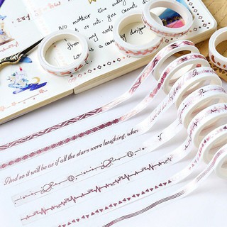 Băng ren nhũ hồng trang trí sổ tay, scapbook