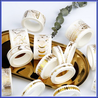 Băng dính trang trí Washi Tape Gold