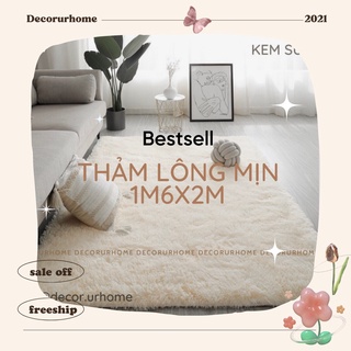THẢM LÔNG TRẢI SÀN| Thảm lông mịn kích tước 1m6x2m( có ảnh thật)- Dày dặn- Lông dài