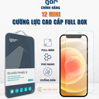 Kính cường lực Iphone 12 Mini chính hãng GOR trong suốt full màn hình cho Iphone 12 Mini