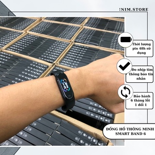 Đồng hồ thông minh Smart Band 6, Đồng hồ điện tử đeo tay thể thao - Nim.Store