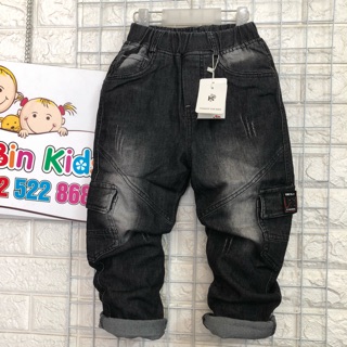 Combo 2 Quần jean dáng jogger quần bò bé trai sz đại