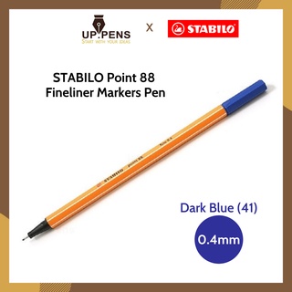 Bút kim màu Stabilo Point 88 Fineliner Markers Pen – 0.4mm – Màu xanh dương (Dark Blue – 41)