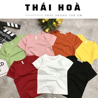 [𝐓𝐑𝐀̆́𝐍𝐆 Đ𝐄𝐍 ] Áo thun trơn cổ tròn cho trẻ em 1_5tuổi( 7-20kg) chất cotton4 100%