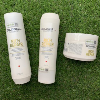 [#goldwell-đức] Combo bộ siêu chữa trị tóc GOLDWELL DUALSENSES RICH REPAIR (Bộ nhỏ)